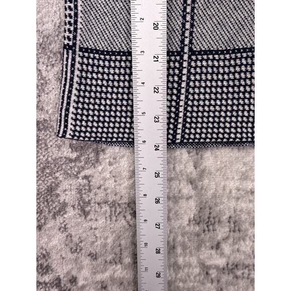 Eileen Fisher Sweater Small Womens Jacquard Knit Mock Neck Geometric Check - Picture 6 of 8